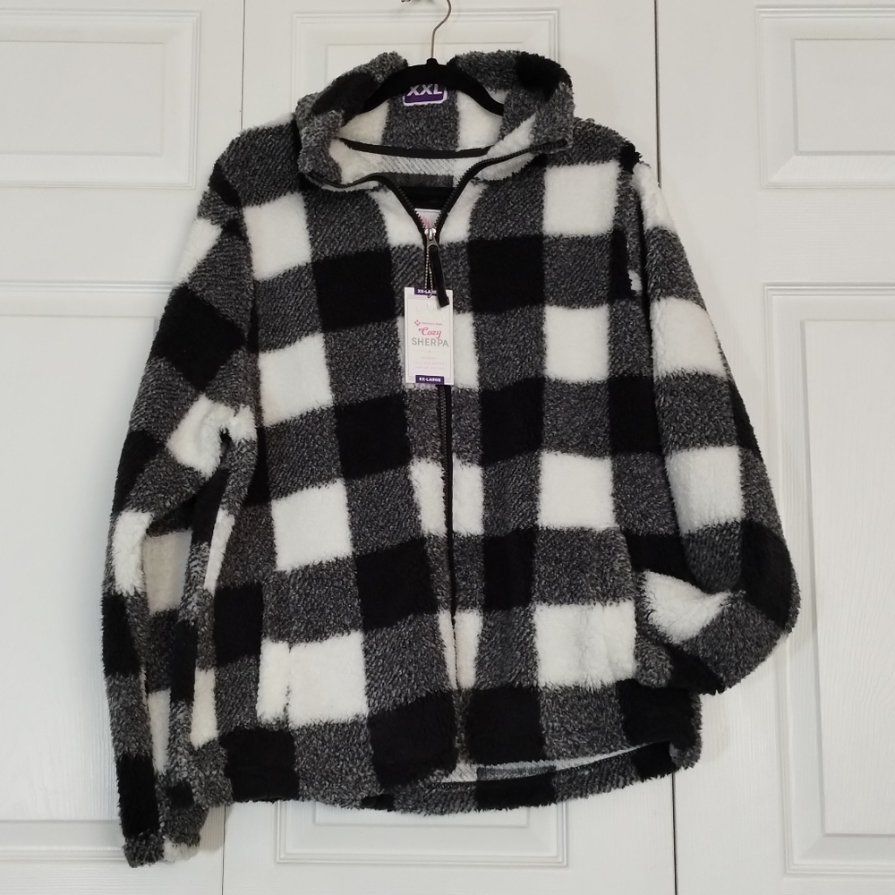 Sherpa Plaid Jacket